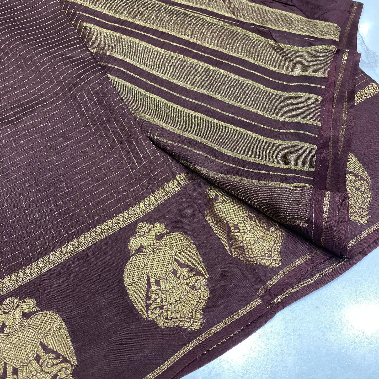 Semi Mysore Crepe Saree