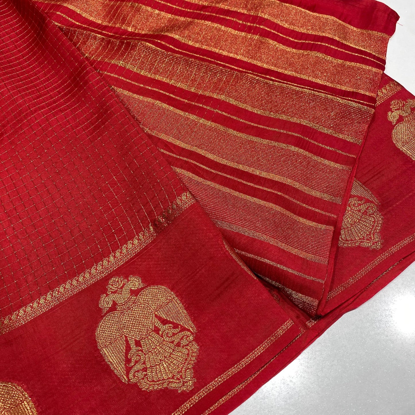 Semi Mysore Crepe Saree