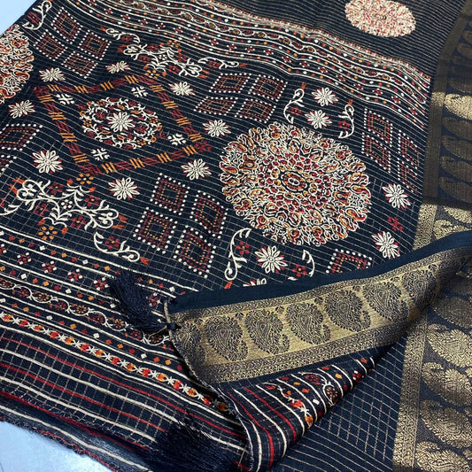 Printed Cotton Silk Saree