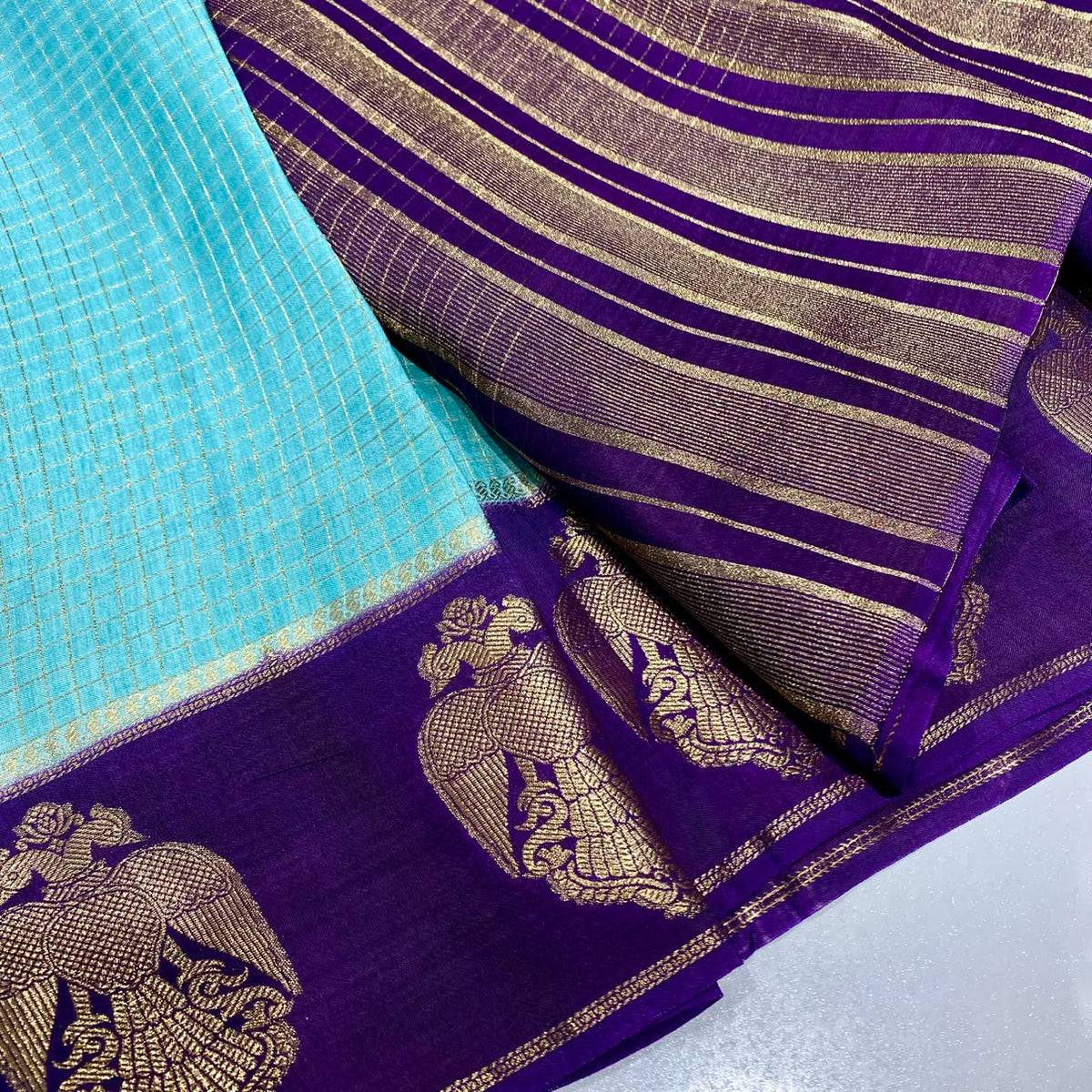 Semi Mysore Crepe Saree