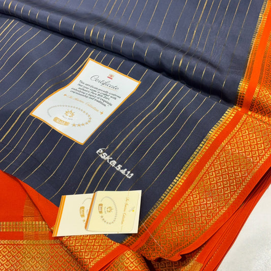 Pure Zari Mysore Silk Saree