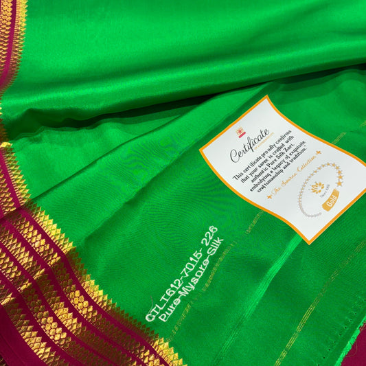 Pure Zari Mysore Silk Saree