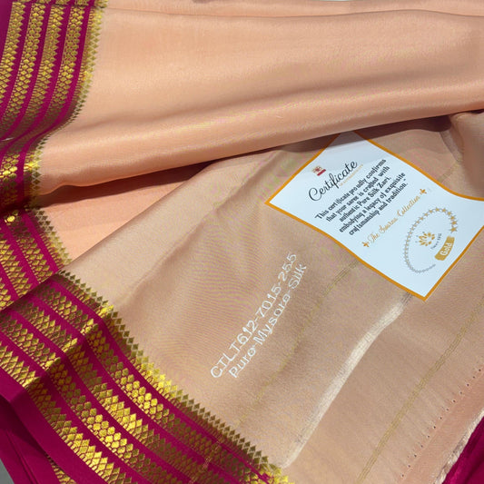 Pure Zari Mysore Silk Saree