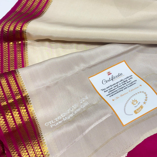 Pure Zari Mysore Silk Saree