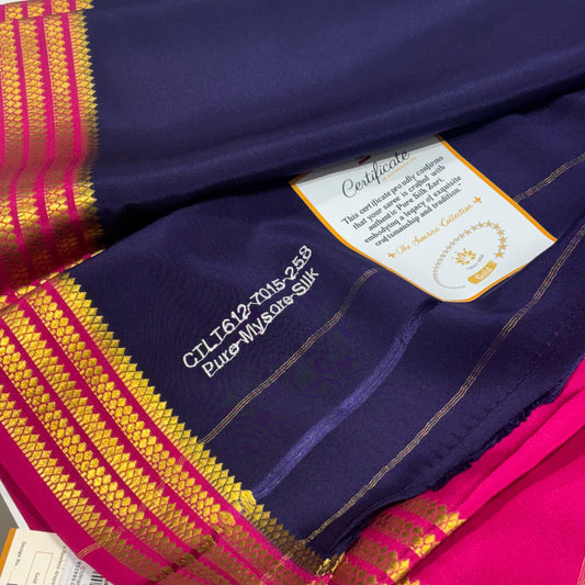 Pure Zari Mysore Silk Saree