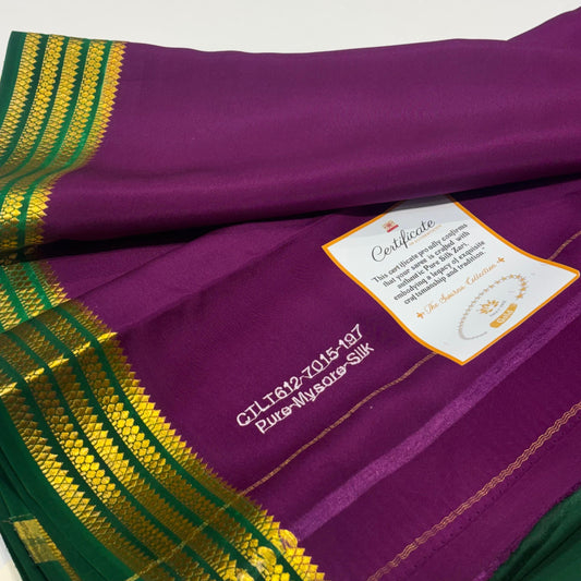 Pure Zari Mysore Silk Saree