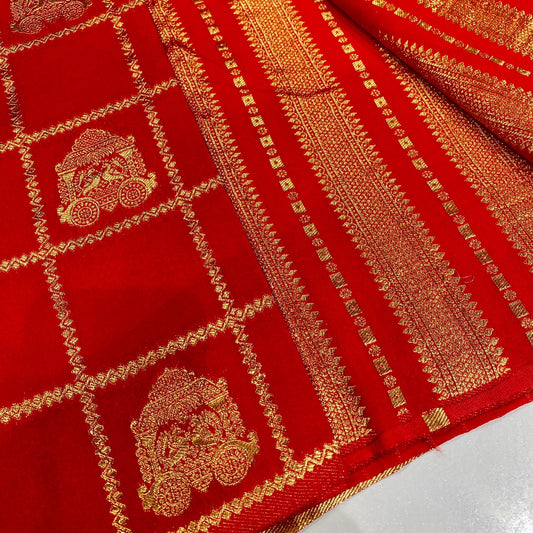 Semi Mysore Crepe Saree