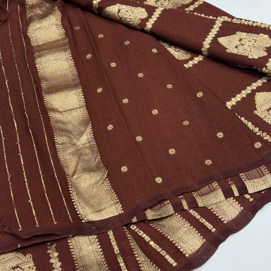Semi Mysore Crepe Saree