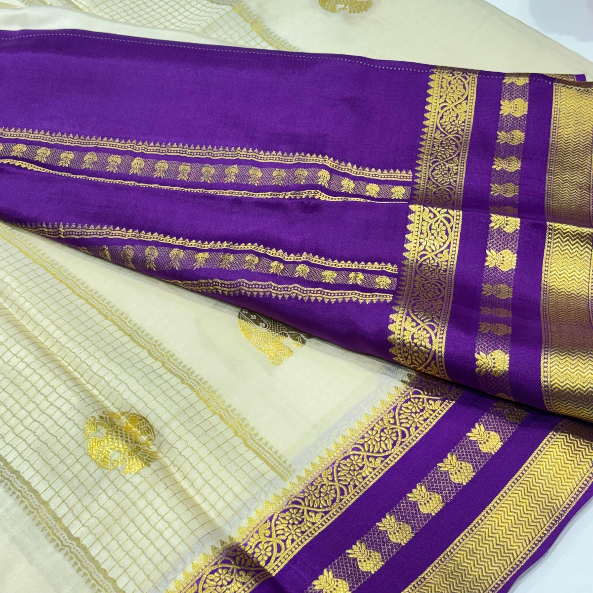 Pure Mysore Crepe Silk Saree