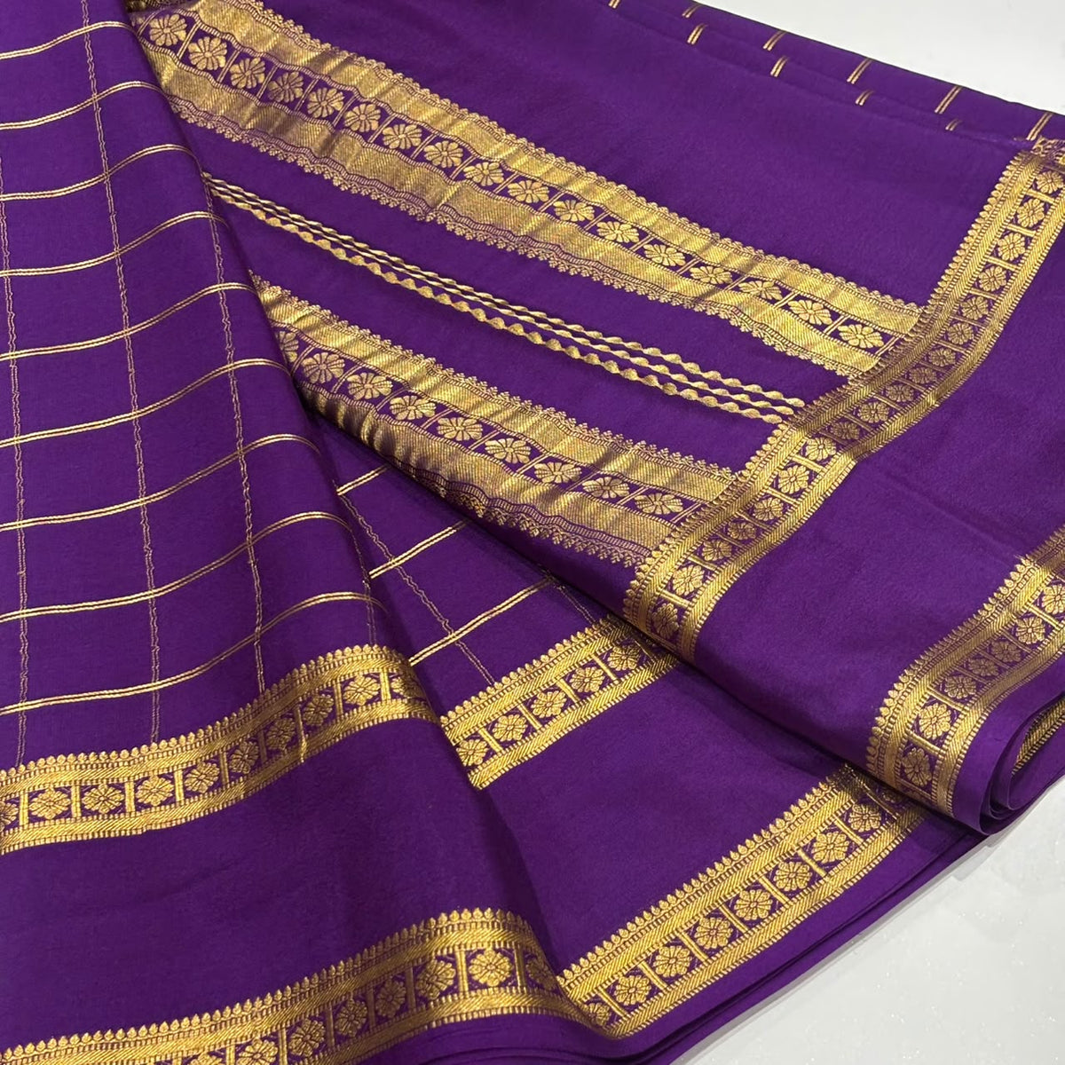 Pure Mysore Crepe Silk Saree