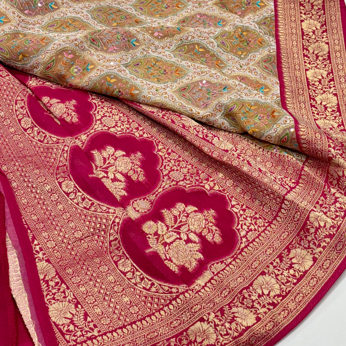 Kashmir Work Saree