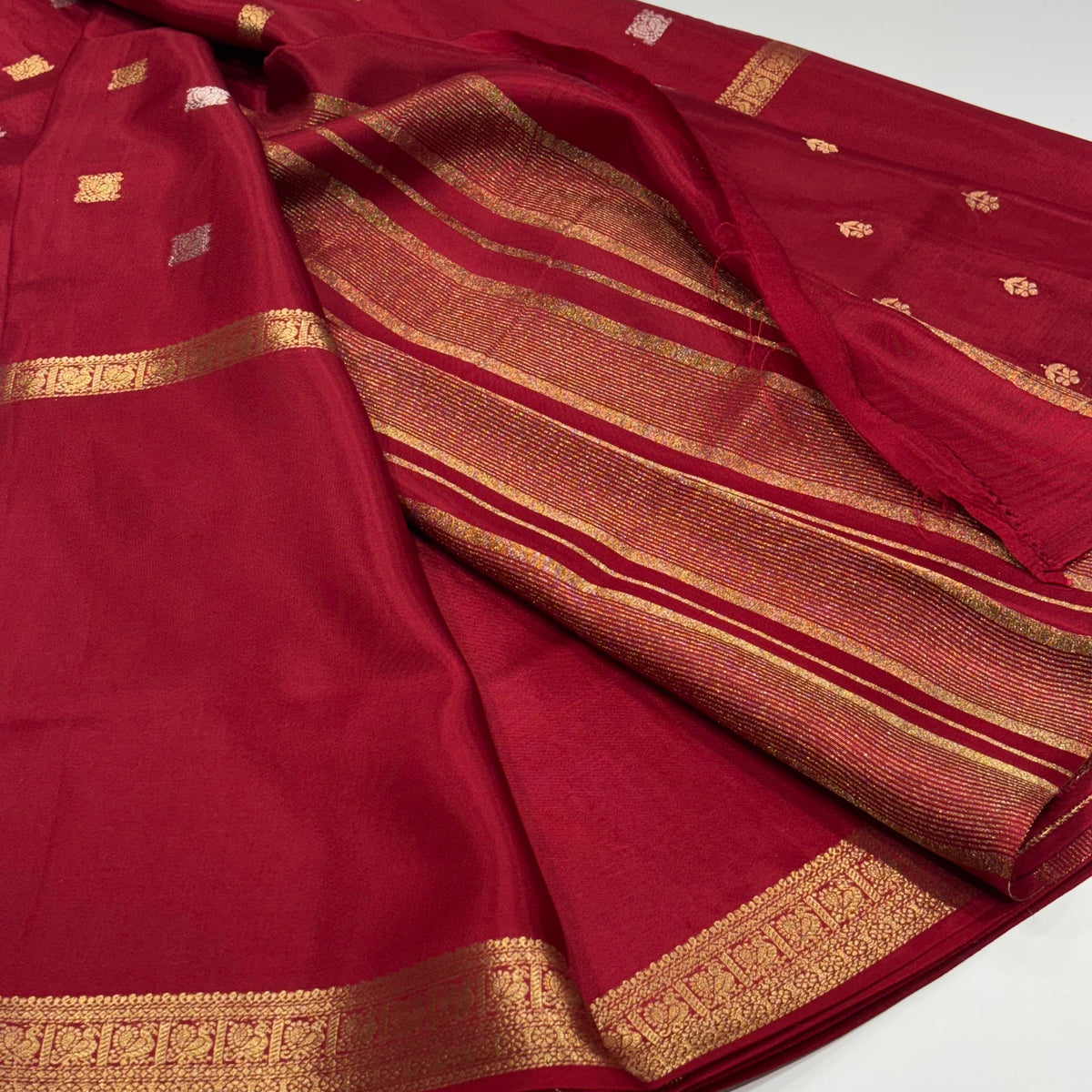 Semi Mysore Crepe Saree