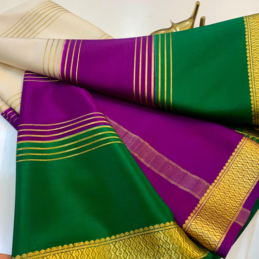 Pure Mysore Silk Saree | 110 grams | KSIC grade