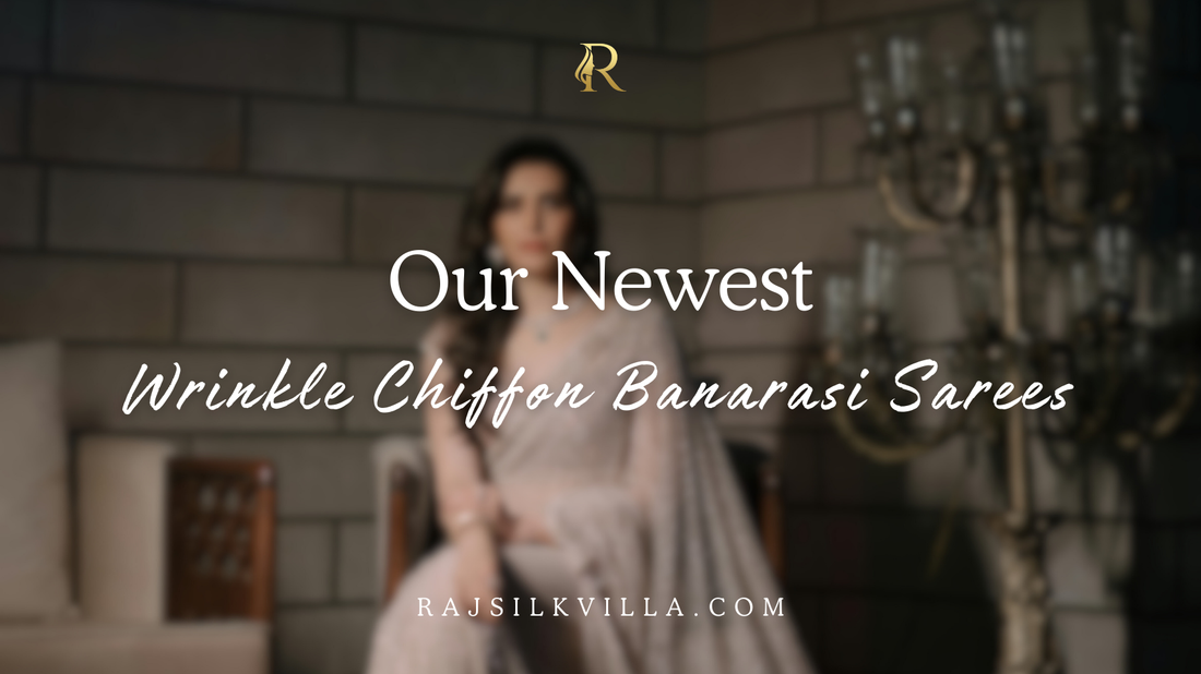 Wrinkle Chiffon Banarasi Sarees