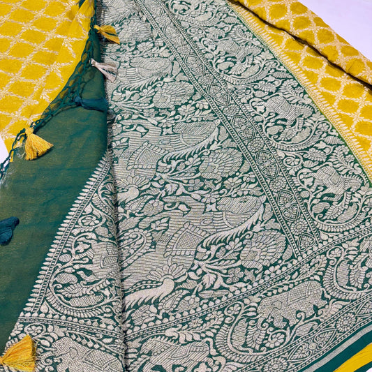 Silver Zari Banaras Saree