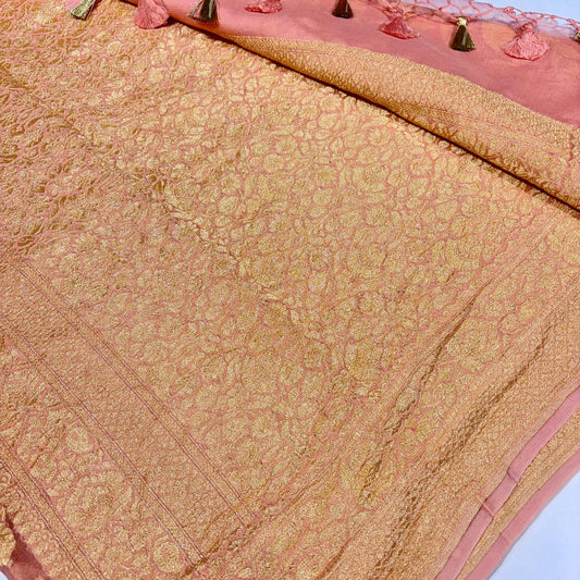 Pure Banarasi Khadi Georgette Saree