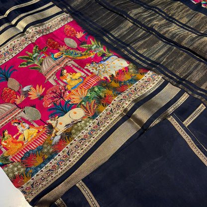 Semi Mysore Silk Saree