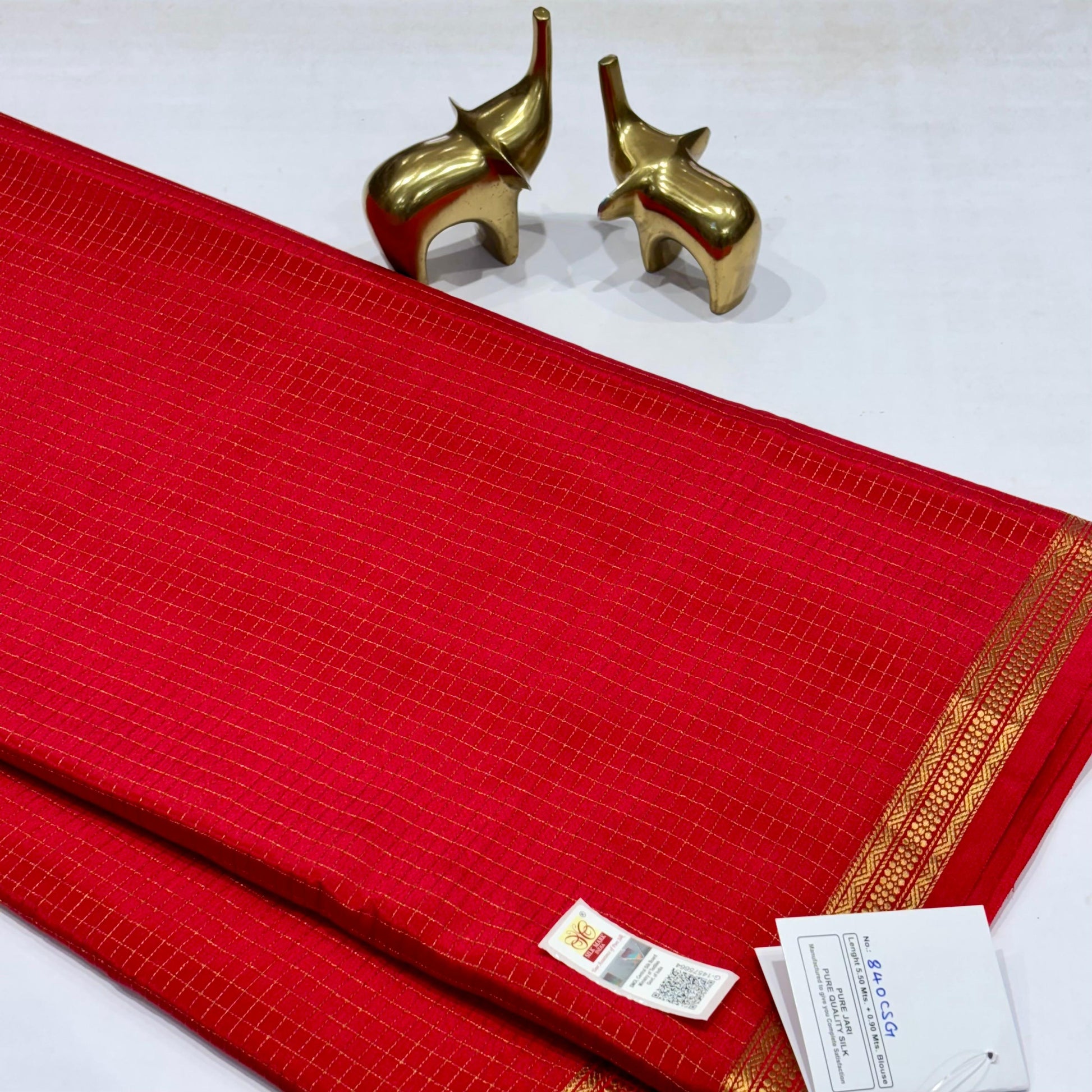Pure Zari Mysore Silk Saree