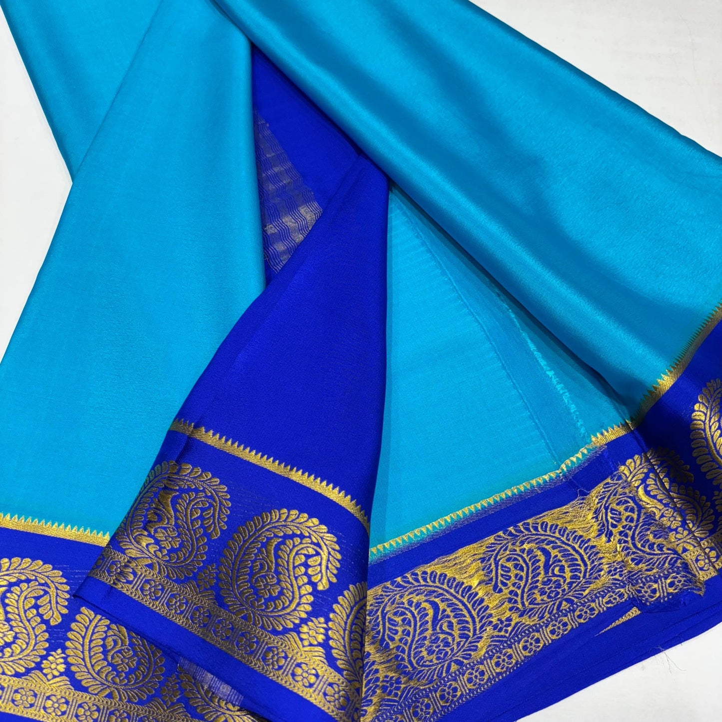 Сари из чистого майсурского шелка | 100 грамм | КСИК класс