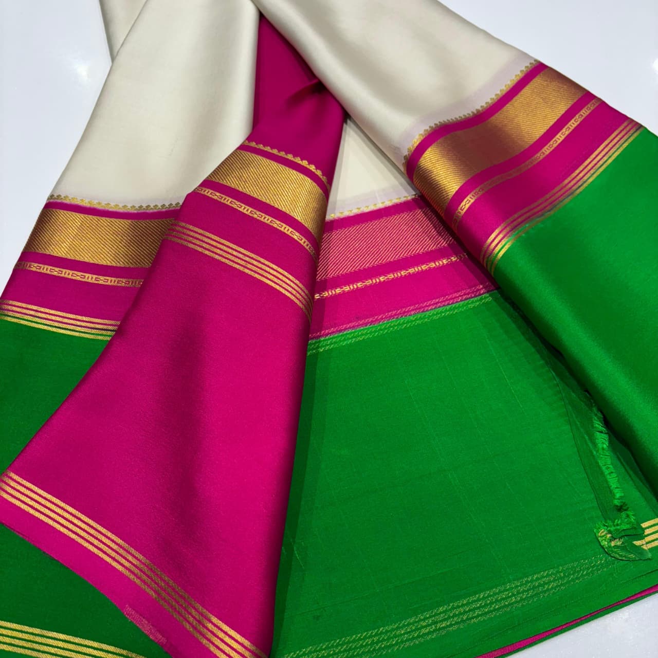 3D Mysore Silk Saree