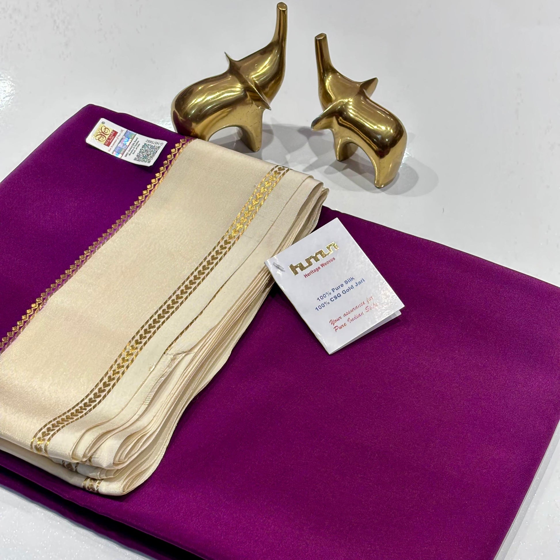 Pure Zari Mysore Silk Saree