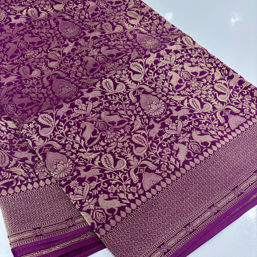 Brocade Banaras Crepe Saree