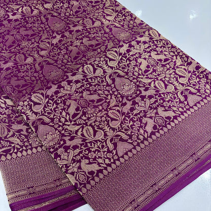 Brocade Banaras Crepe Saree