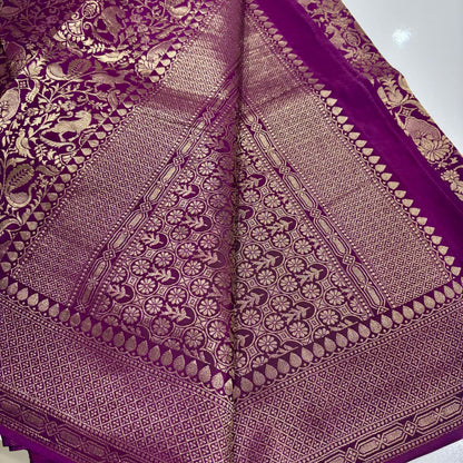 Brocade Banaras Crepe Saree
