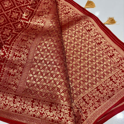 Banarasi Georgette Bandhani Saree
