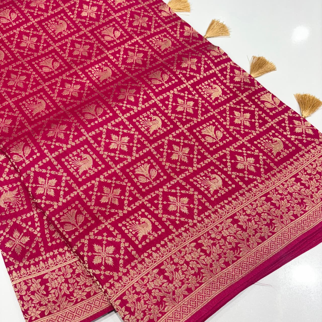 Banarasi Georgette Bandhani Saree