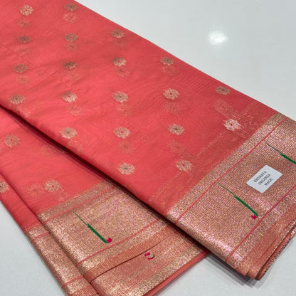 Designer Paithani Organza Saree