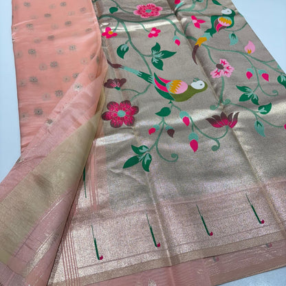 Designer Paithani Organza Saree