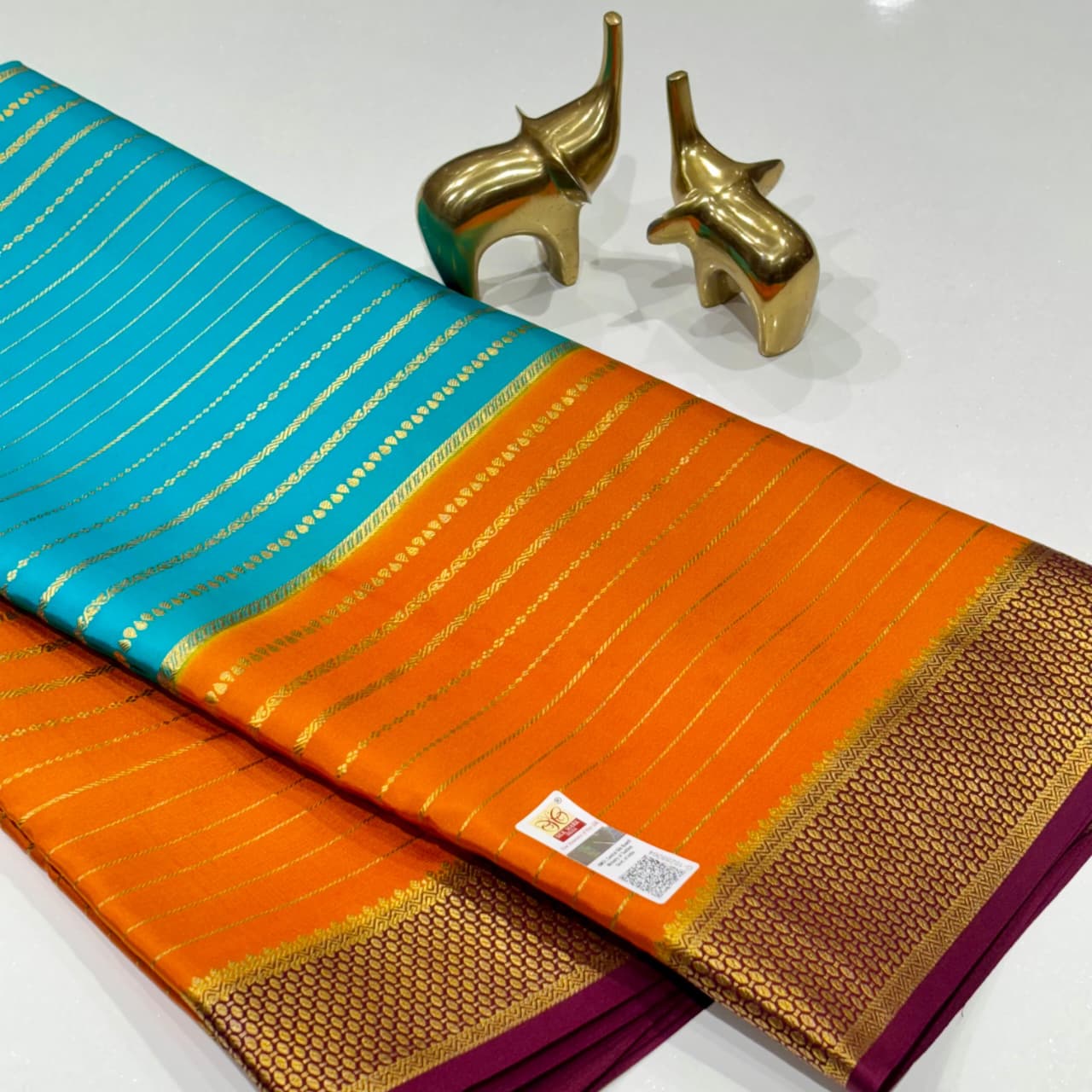 Pure 3D Mysore Silk Saree