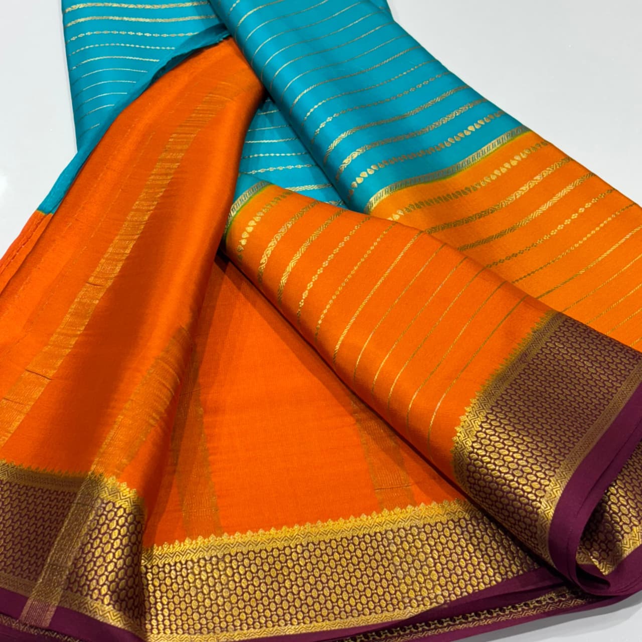 Pure 3D Mysore Silk Saree