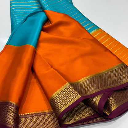 Pure 3D Mysore Silk Saree