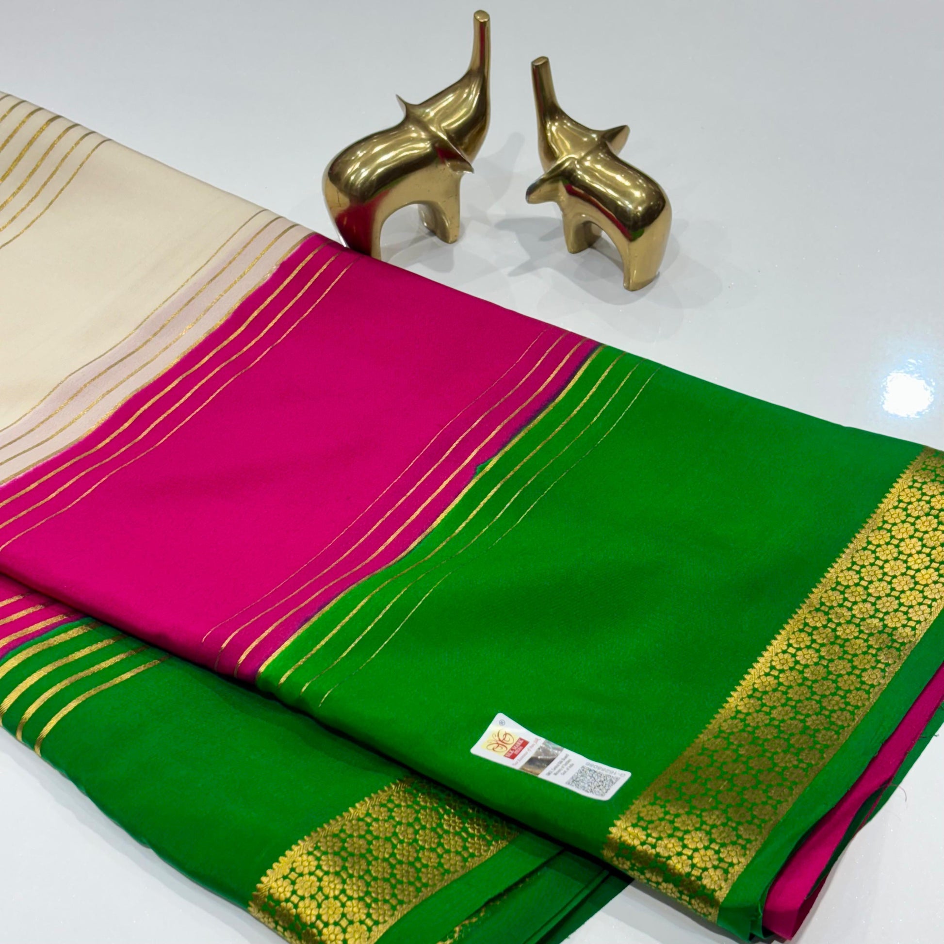 Pure 3D Mysore Silk Saree