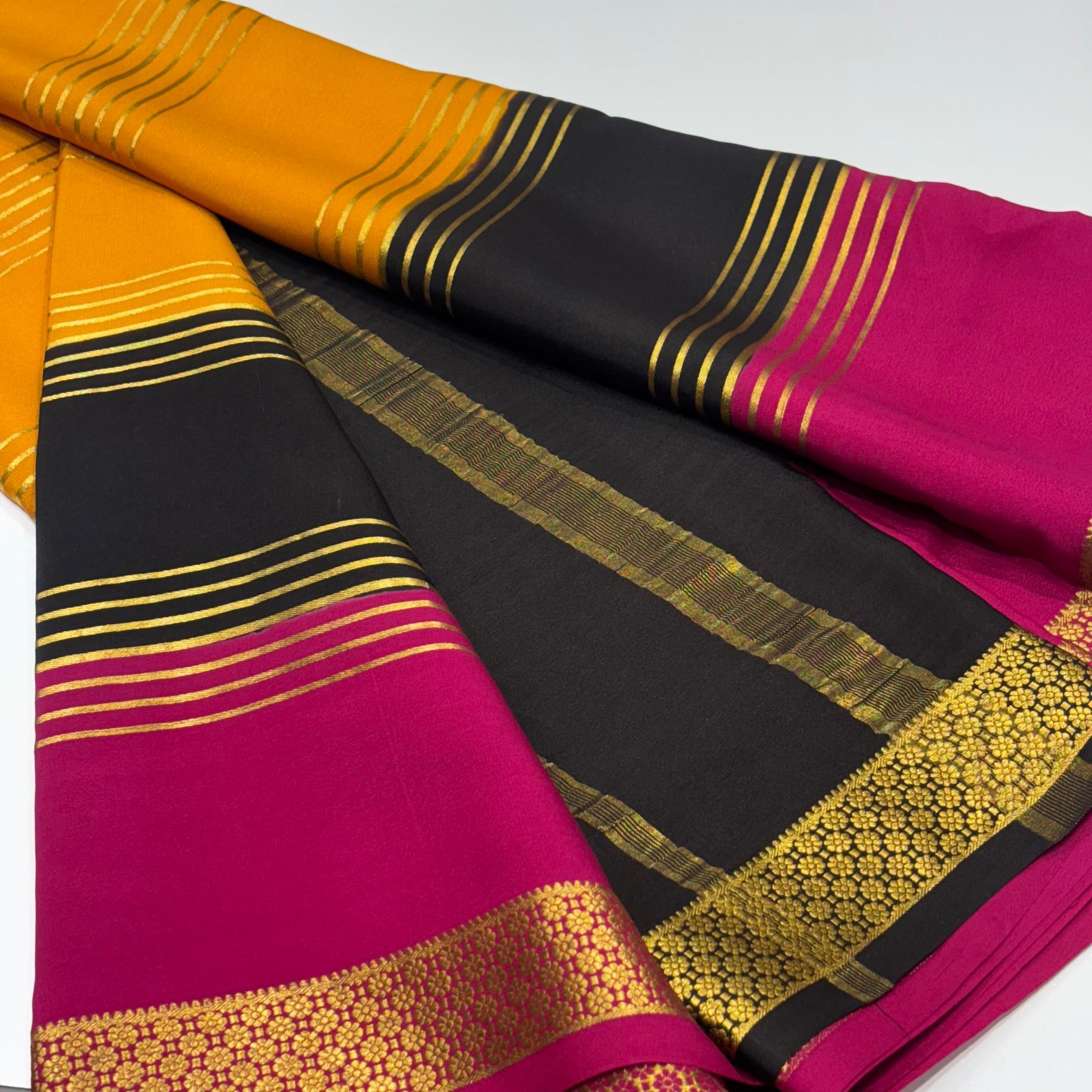 Pure 3D Mysore Silk Saree