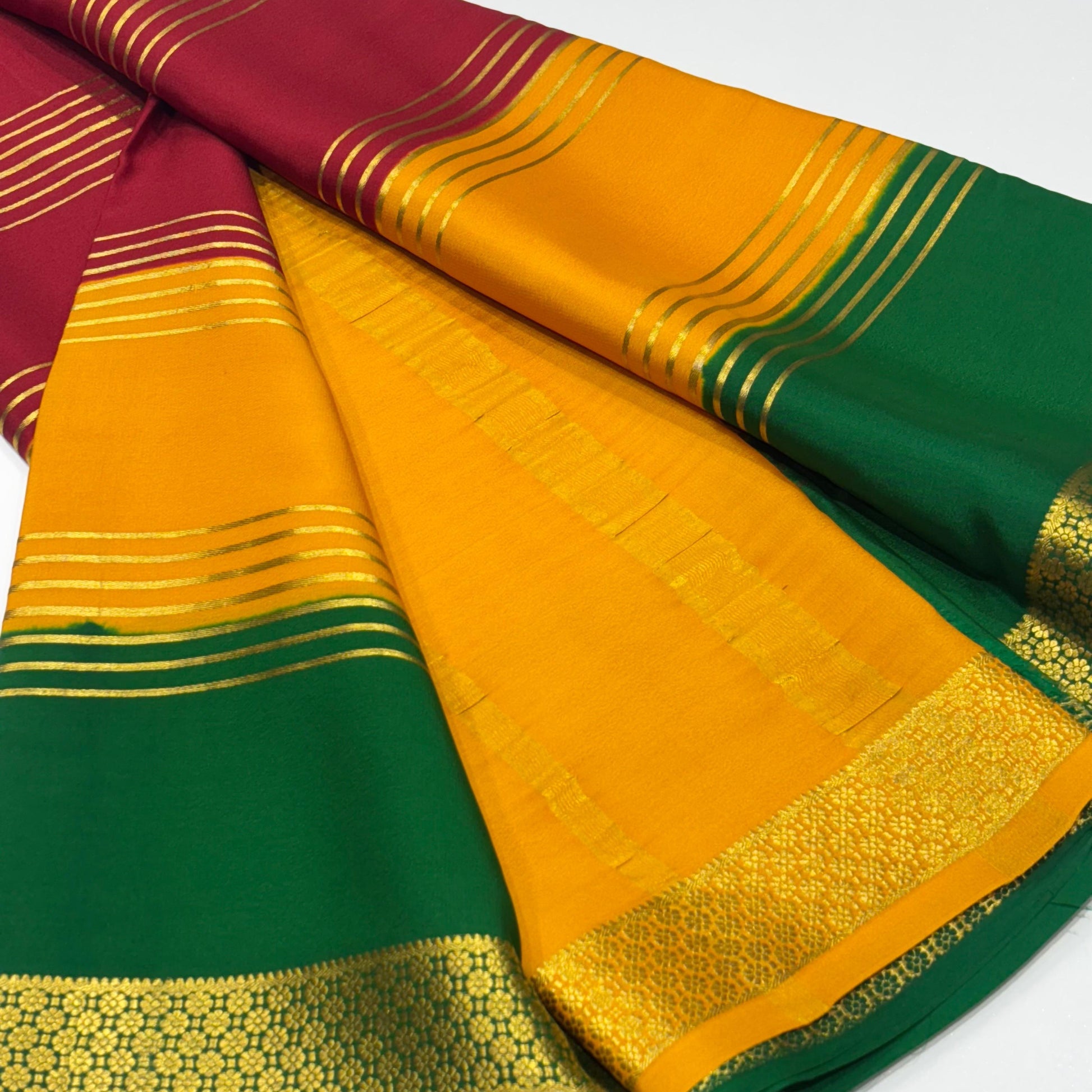 Pure 3D Mysore Silk Saree