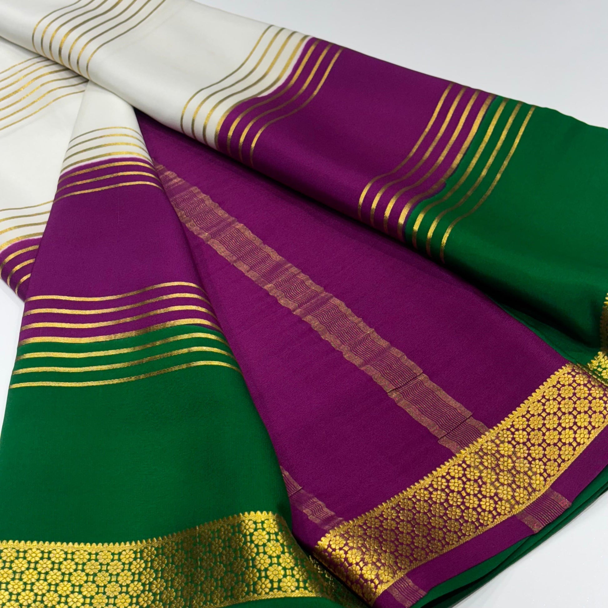 Pure 3D Mysore Silk Saree
