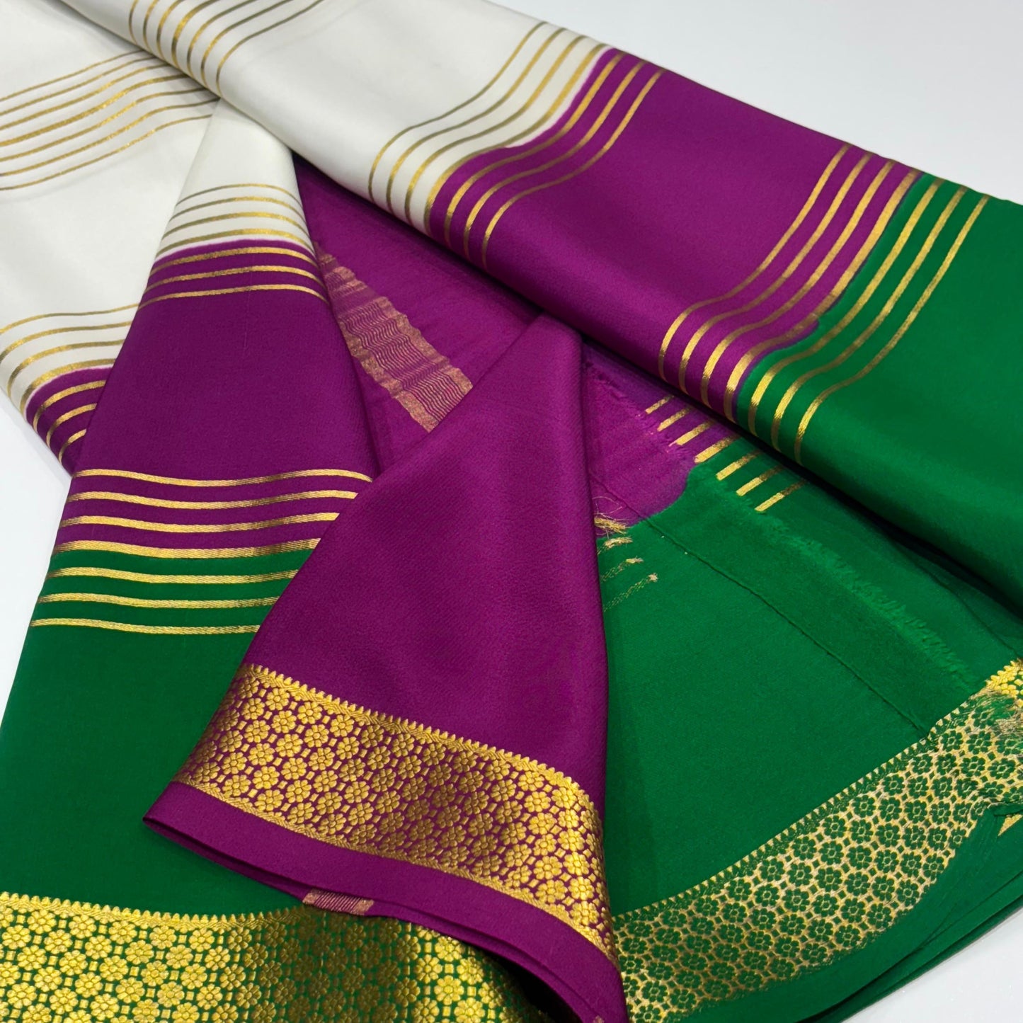 Pure 3D Mysore Silk Saree