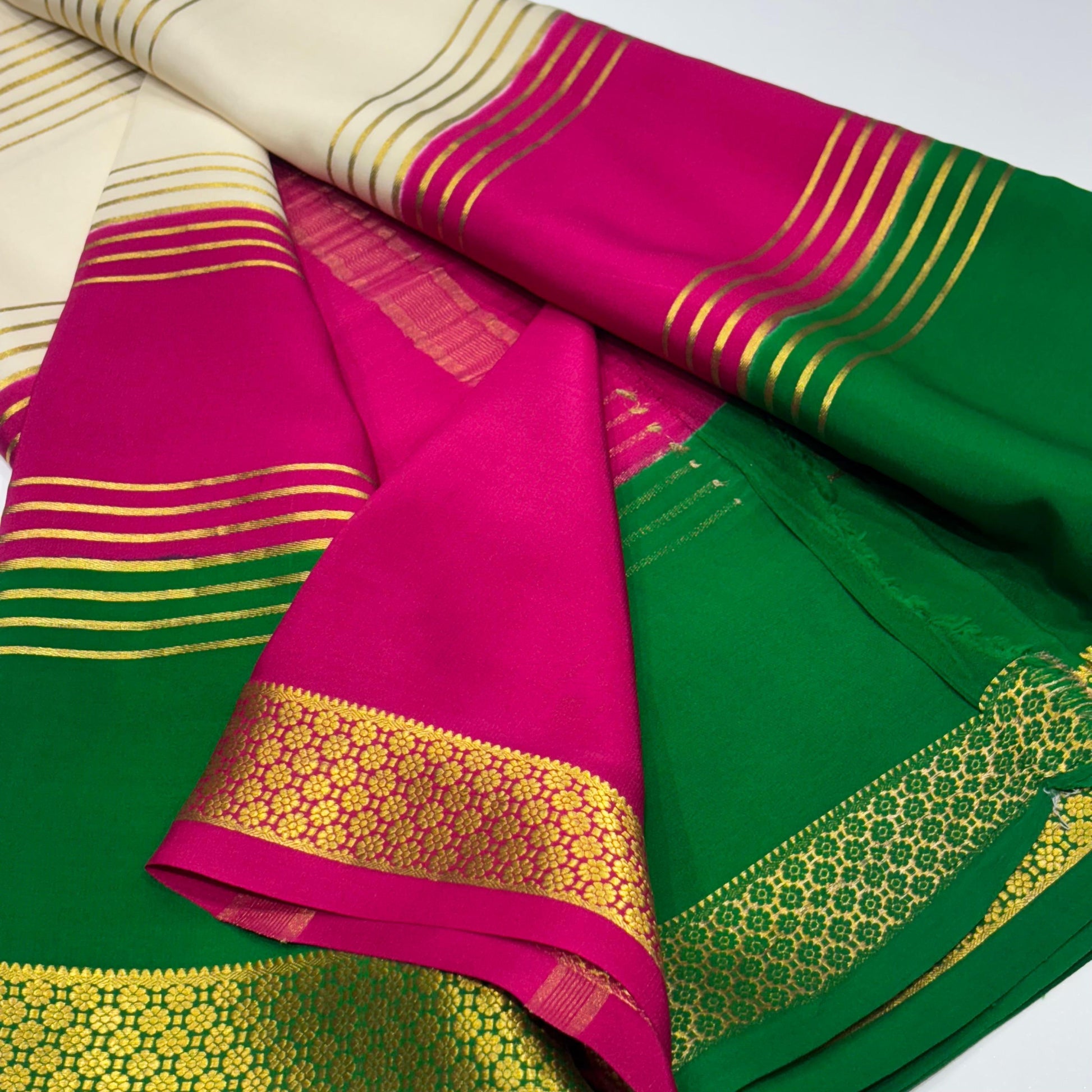 Pure 3D Mysore Silk Saree