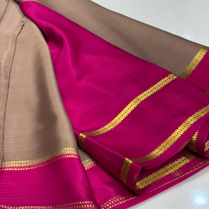 Pure Mysore Silk Saree | 100 grams | Contrast Bentex