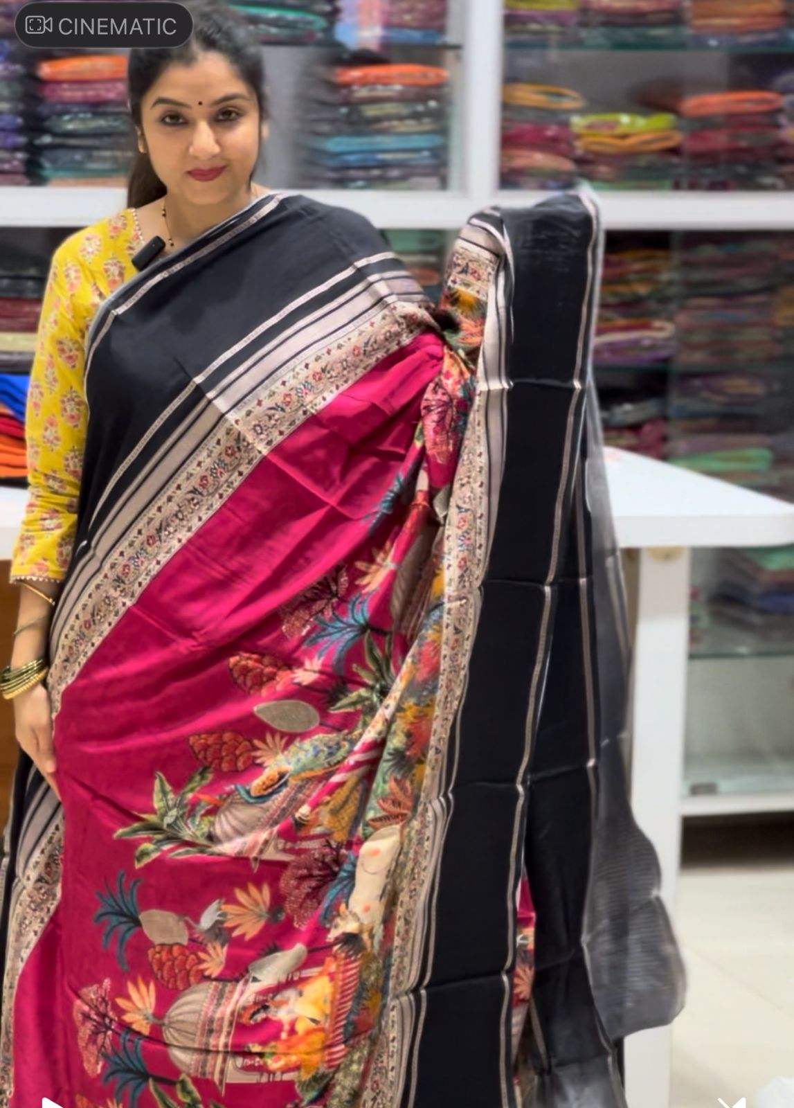 Designer Mysore Crepe Saree