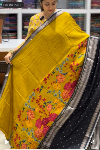 Designer Mysore Crepe Saree