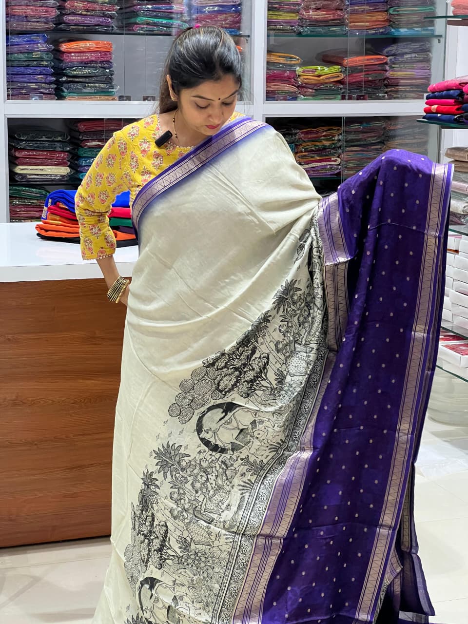 Designer Mysore Crepe Saree