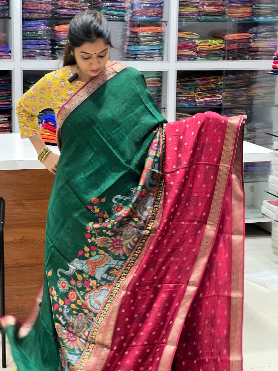 Designer Mysore Crepe Saree