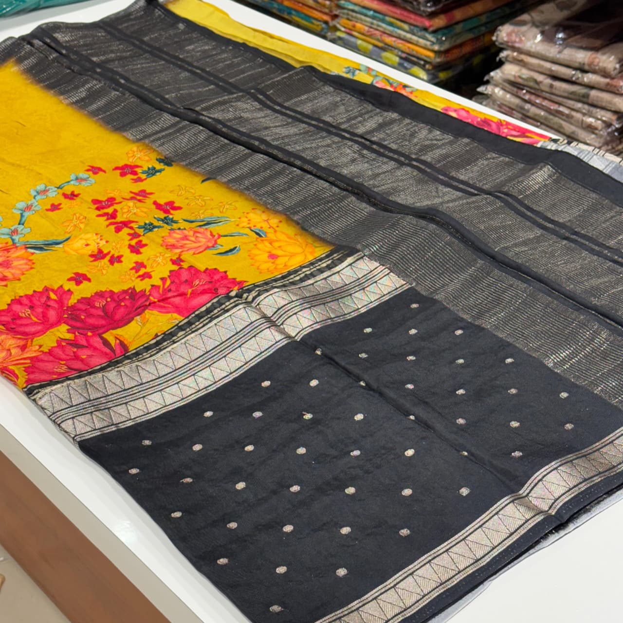 Designer Mysore Crepe Saree