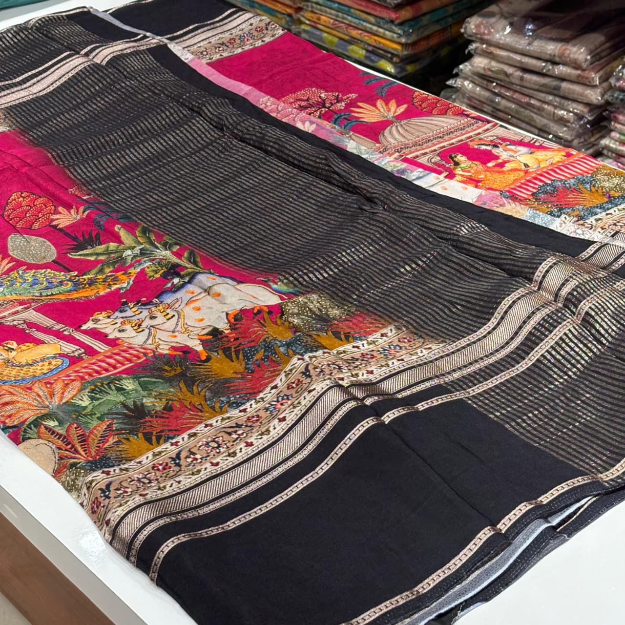 Designer Mysore Crepe Saree