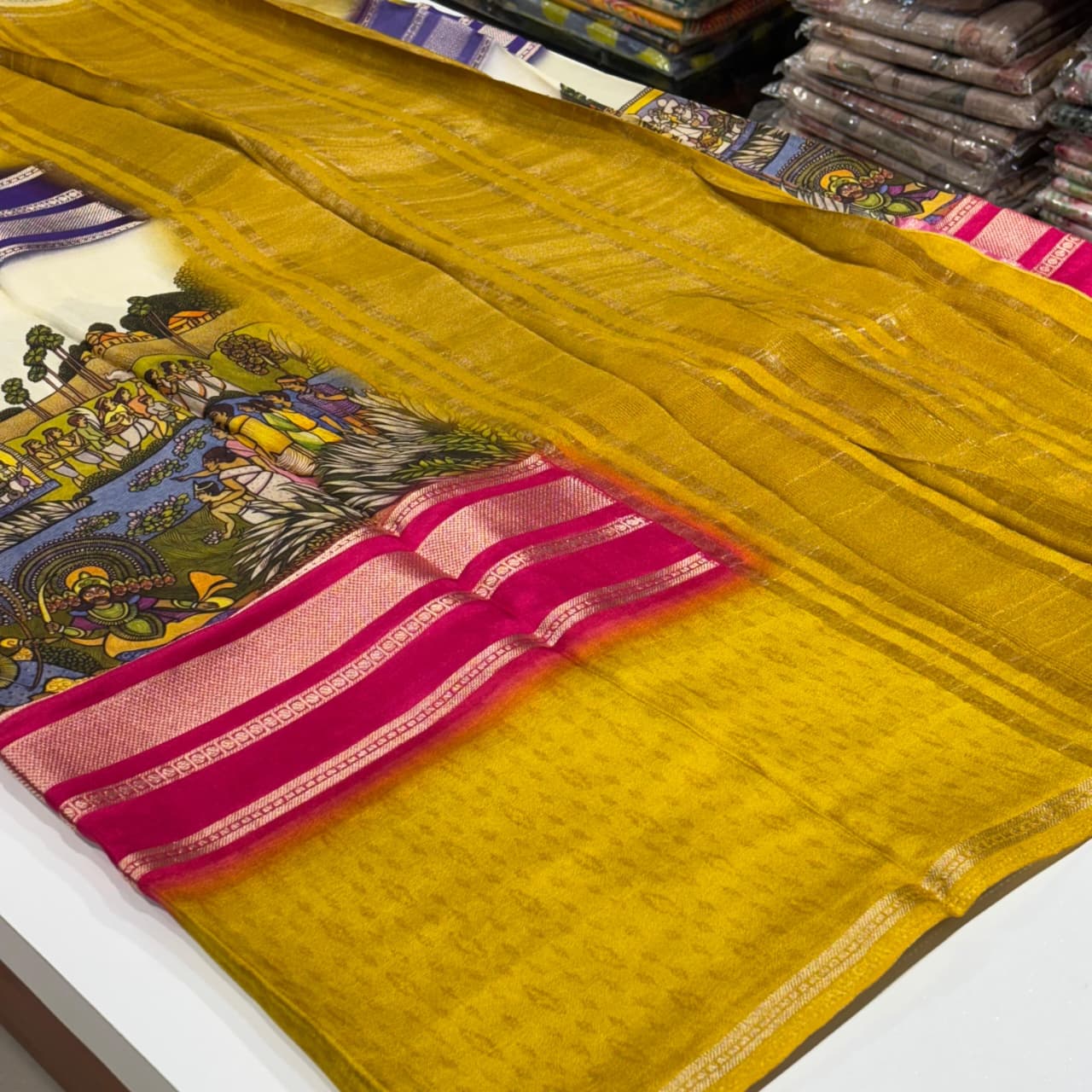 Designer Mysore Crepe Saree