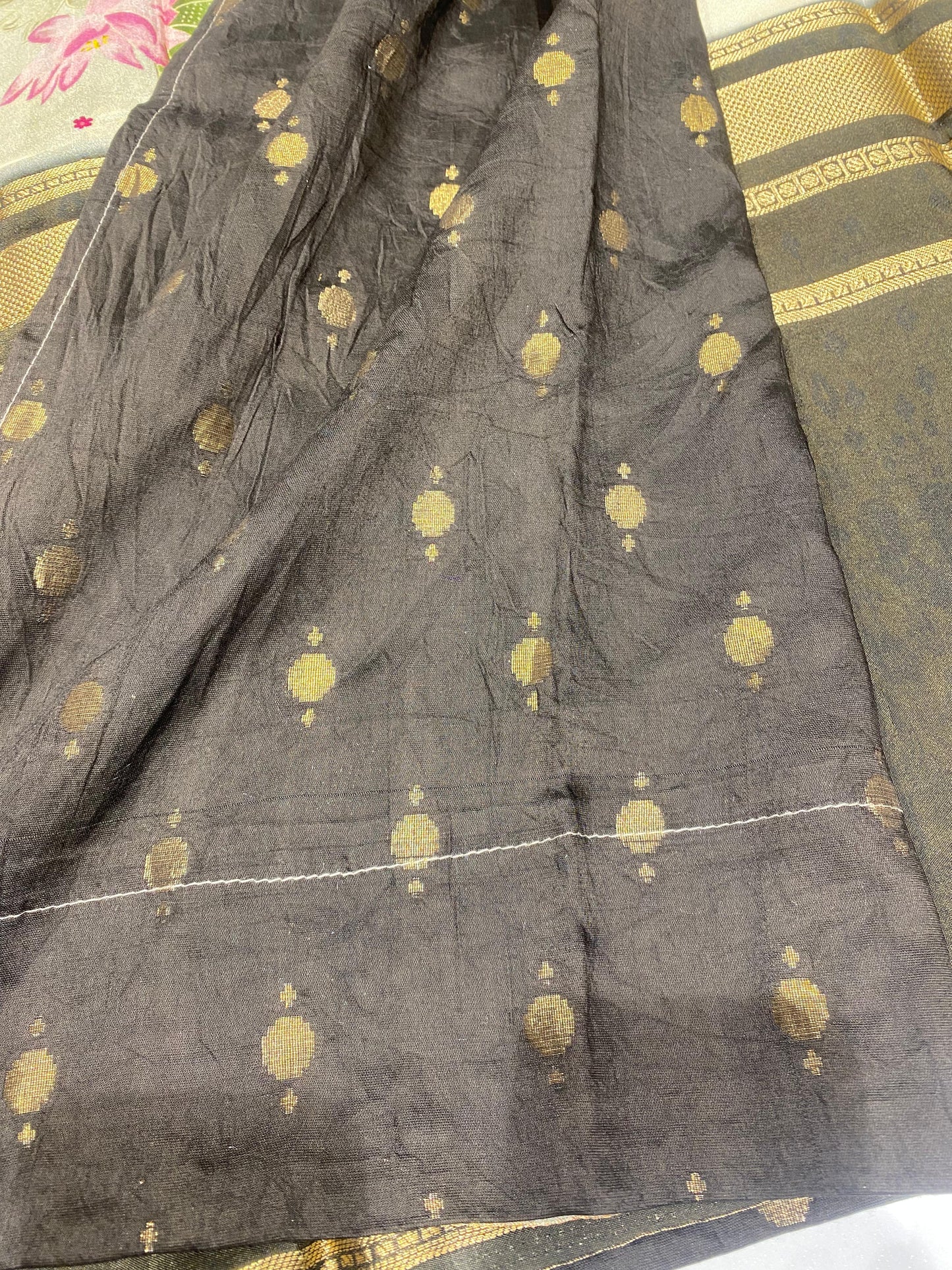 Designer Mysore Crepe Saree